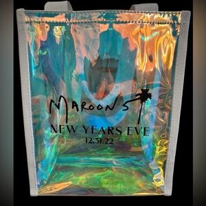 Maroon 5 New Year’s Eve 12.31.22 Holographic Clear Festival Tote Bag
